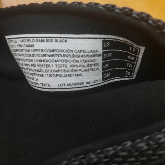 Hey Dude Mens Sami Sox Black Flip Flop Sandal - Picture 7 of 11